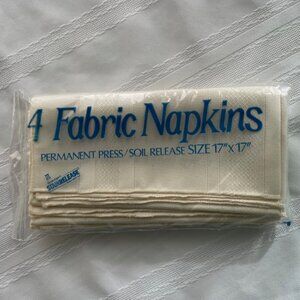 Scotchgard 4 Fabric Napkins Permanent Press/Soil Release 17"x17" Satin Stripe